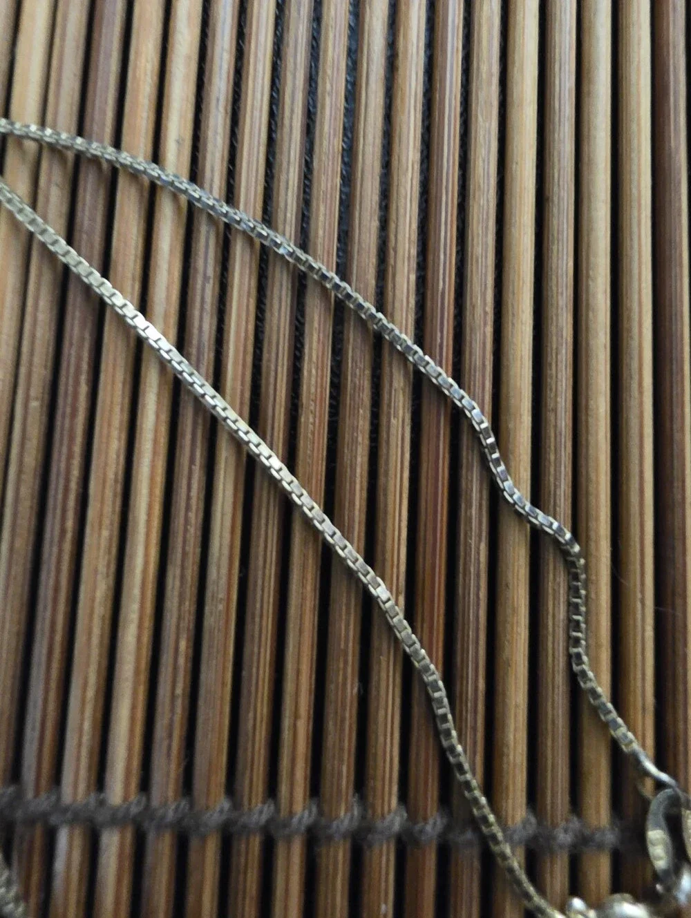 925 Silver Box Yellow Gold Chain (Vintage)